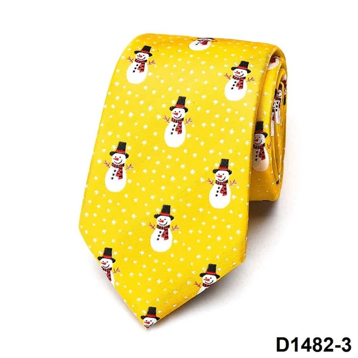 Factory Custom Latest Christmas Ties Men's Snowman Necktie