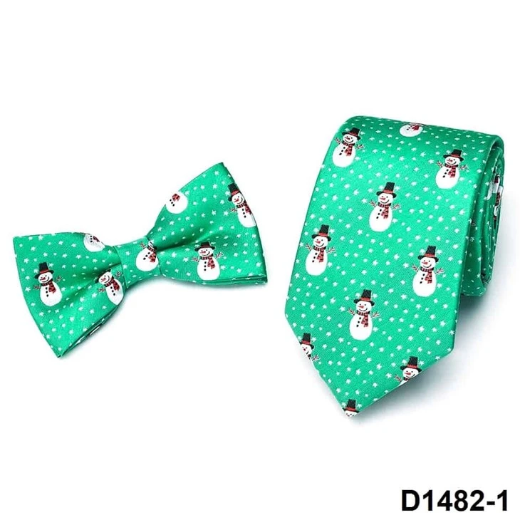 Factory Custom Latest Christmas Ties Men's Snowman Necktie